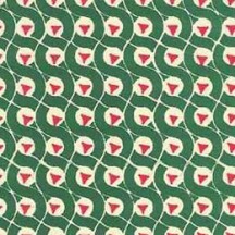 Green and Red Dot and Wave Print Italian Paper ~ Carta Varese Italy